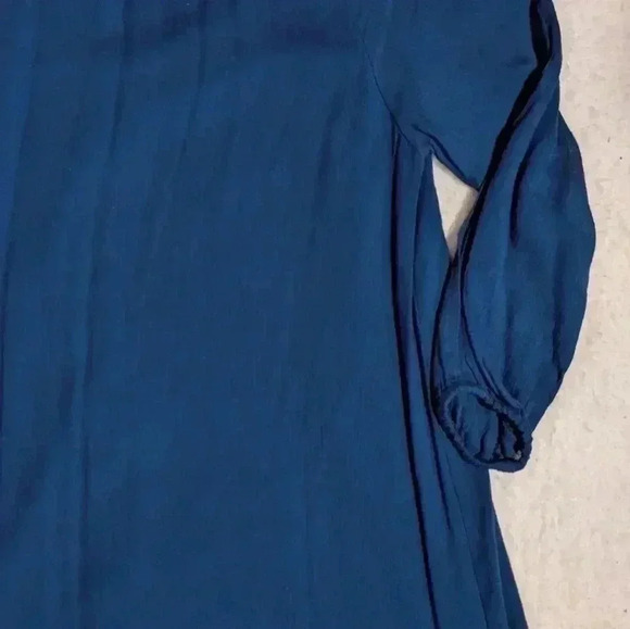 California MoonRise Dress Cold Shoulder Embroider Boho Blue Size XS New With Tag - Picture 10 of 13